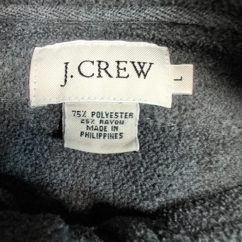 J. Crew Sweatshirt‎ Mens L Gray Quarter Zip Gorpcore Outdoors Comfort Casual
